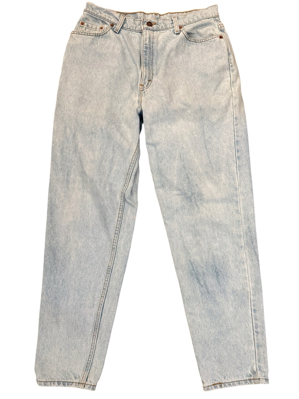 Vintage 1994 Levis 521 Mom Jeans USA High Rise Tapered Fit Light Wash 16M 30x29